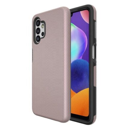 Triangle Shockproof Case with Anti Slip Grains for Samsung Galaxy A32 5G - Rose Golden