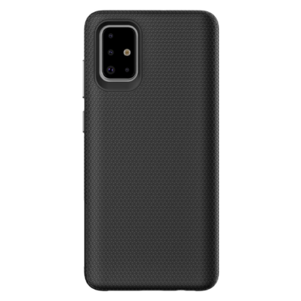 Triangle Shockproof Case with Anti Slip Grains for Samsung Galaxy A70 - Black