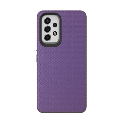 Triangle Shockproof Case with Anti Slip Grains for Samsung Galaxy A53 5G - Deep Purple