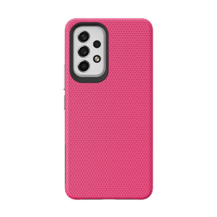 Triangle Shockproof Case with Anti Slip Grains for Samsung Galaxy A53 5G - Hot Pink
