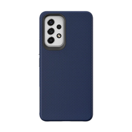 Triangle Shockproof Case with Anti Slip Grains for Samsung Galaxy A53 5G - Navy Blue