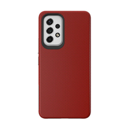 Triangle Shockproof Case with Anti Slip Grains for Samsung Galaxy A53 5G - Red