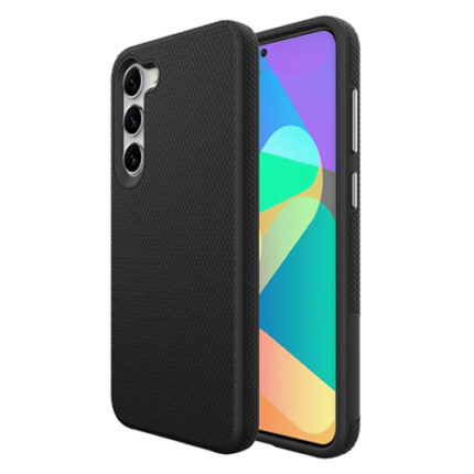 Triangle Shockproof Case With Anti Slip Grains for Samsung Galaxy A25 – Black