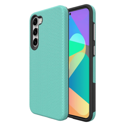 Triangle Shockproof Case with Anti Slip Grains for Samsung Galaxy A25 – Teal
