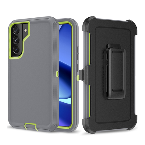 Triple-Layer-Protection-Case-Belt-Clip-for-Samsung-Galaxy-S22-Grey.jpg Triple Layer Protection Case & Belt Clip for Samsung Galaxy S22 - Grey – Image 1