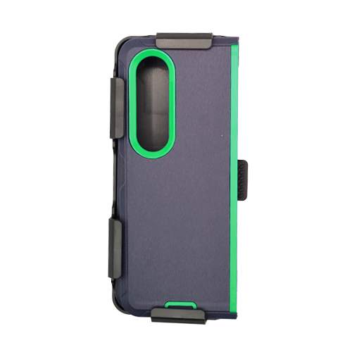 Triple-Layer-Protection-Case-Belt-Clip-for-Samsung-Galaxy-Z-Fold-4-Navy-Blue-Green-Line.jpg Triple Layer Protection Case & Belt Clip for Samsung Galaxy Z Fold 4 - Navy Blue - Green Line – Image 1