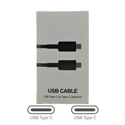 Type-C to Type-C Super Fast Cable for Galaxy Note 20 Ultra in Retail Packaging (1M-5A) - Black