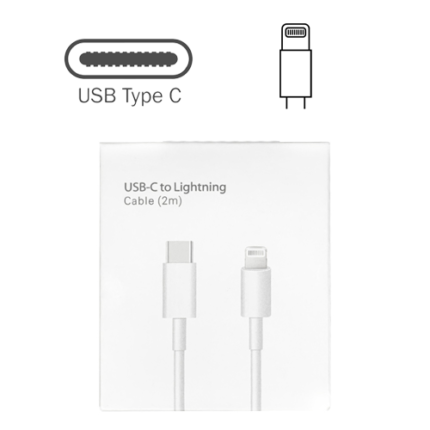 USB-C to Lightning Cable for iPhone in Retail Packaging (2M)