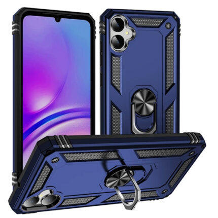 Armor Hybrid Military Case with Ring Kickstand For Samsung Galaxy A05 - Navy Blue