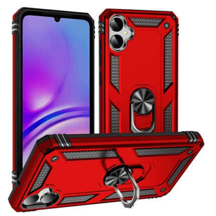 Armor Hybrid Military Case with Ring Kickstand For Samsung Galaxy A05 - Red