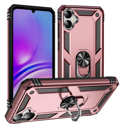 Armor Hybrid Military Case with Ring Kickstand For Samsung Galaxy A05 - Rose Golden