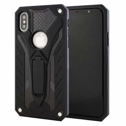 Rugged Defender Case with Kickstand for Apple iPhone XS Max - Black