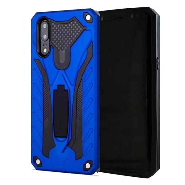 blue-12.jpg Rugged Defender Case with Kickstand for Huawei P30 - Blue – Image 1