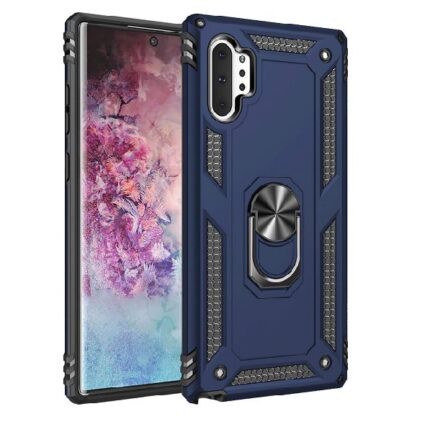 Armor Hybrid Military Case with Ring Kickstand for Samsung Galaxy Note 10 - Navy Blue