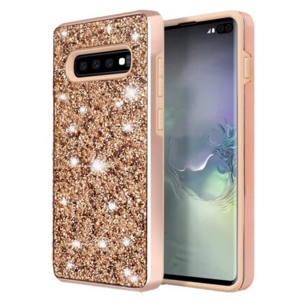Hybrid Premium Diamond Bling Shockproof Phone Case for Samsung Galaxy Note 10 Plus 5G - Golden