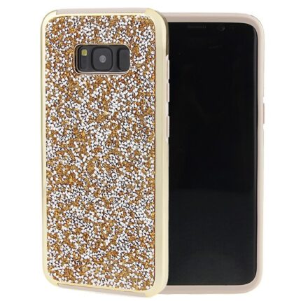 Hybrid Premium Diamond Bling Shockproof Phone Case for Samsung Galaxy S8 Plus - Golden