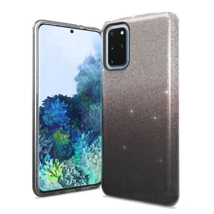 Two Tone Glitter Case for Samsung Galaxy S20 - Black