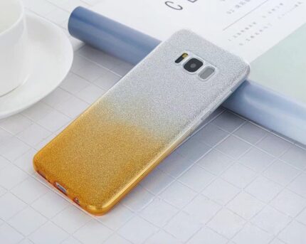 Two Tone Glitter Case for Samsung Galaxy Note 8 - Yellow