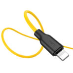 Hoco X21 Plus Fluorescence Silicone USB Data Cable to Lightning - Yellow – Image 3