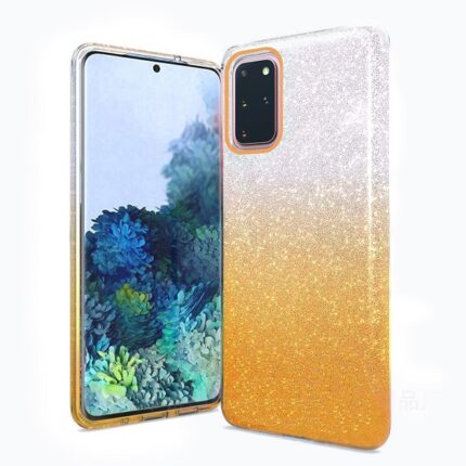 Two Tone Glitter Case for Samsung Galaxy S20 - Golden