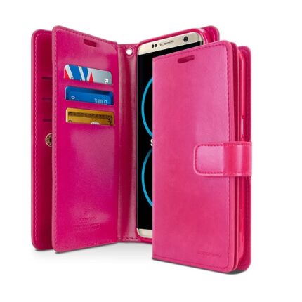 Goospery Mansoor Wallet Diary Case for Samsung S9 - Hot Pink