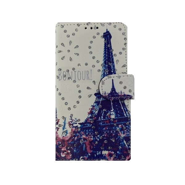 paris-white-bluewp02.jpg Printed Design Wallet Case (WP02) for Apple iPhone 11 Pro Max – Image 1