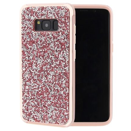 Hybrid Premium Diamond Bling Shockproof Phone Case for Samsung Galaxy S8 - Hot Pink
