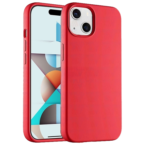 premium-silicone-for-iphone-13-15-Red.png Premium Silicone Case for Apple iPhone 15 - Red – Image 1