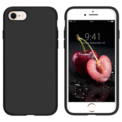 Premium Silicone Case for Apple iPhone 6/7/8/SE (2020)/SE (2022) - Black
