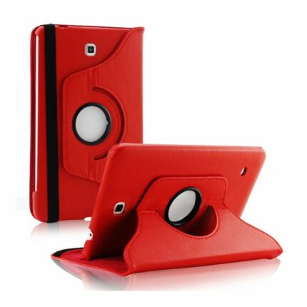 360 Degree Rotating Stand Smart Cover for Samsung Galaxy Tab E lite/Tab 3 Lite 7.0 (T113/T110) - Red