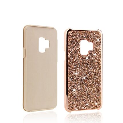 Hybrid Premium Diamond Bling Shockproof Phone Case for Samsung Galaxy S9 - Rose Golden