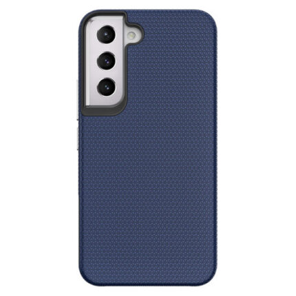 Triangle Shockproof Case with Anti Slip Grains for Samsung Galaxy S21 5G - Navy Blue