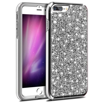 Hybrid Premium Diamond Bling Shockproof Phone Case for Apple iPhone 6/7/8/SE (2020)/SE (2022) - Silver
