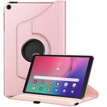 360 Degree Rotating Stand Smart Cover for Samsung Galaxy Tab A 8.4 (T307) - Rose Golden