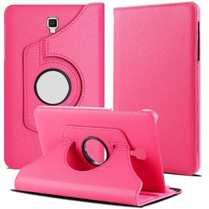 360 Degree Rotating Stand Smart Cover for Samsung Galaxy Tab A 10.5 (T590) - Hot Pink