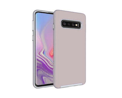 Triangle Shockproof Case with Anti Slip Grains for Samsung Galaxy S10 Plus - Silver