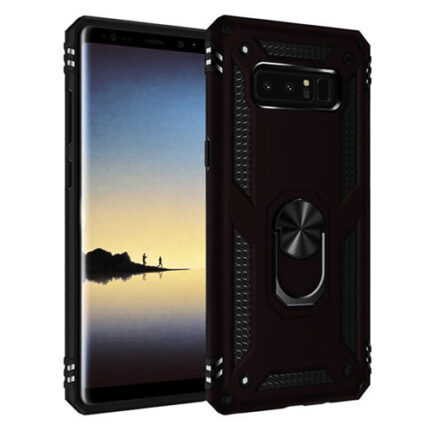 Armor Hybrid Military Case with Ring Kickstand for Samsung Galaxy Note 8 - Black