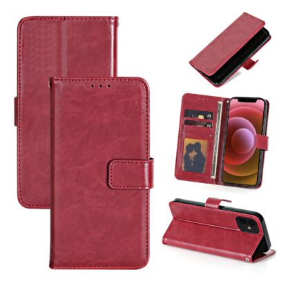 PU Leather Wallet Case for Huawei P40 - Wine