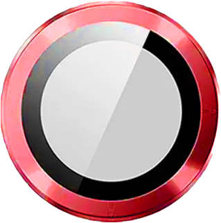 Metal Glass Lens Protection Compatible for iPhone 14 / 14 Plus - Red