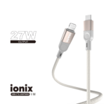 27W USB-C to Lightning Cable (DRAVON ionix) (1M) - Grey