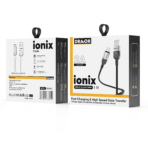 USB to Lightning Cable (DRAVON ionix) (1M) - Black
