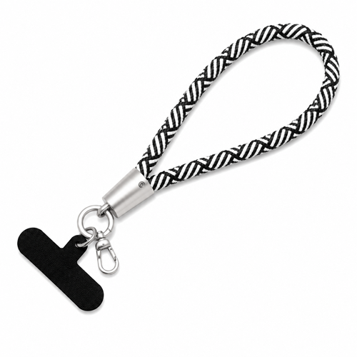 Braided Strap Lanyard (Short) - Black & White Braided Strap Lanyard (Short) - Black & White