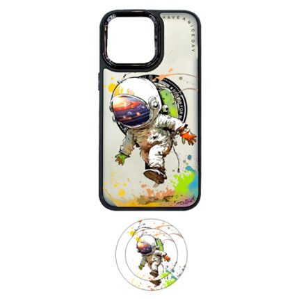 Graphic Design with Magnetic Case + Pop Socket for Apple iPhone 14 Plus / 15 Plus - Nº 5