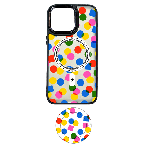 Graphic Design with Magnetic Case + Pop Socket for Apple iPhone 15 - Nº 9 Graphic Design with Magnetic Case + Pop Socket for Apple iPhone 15 - Nº 9