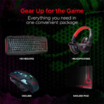 HYPERGEAR 4IN1 RGB Gaming Kit (Keyboard + Mouse + Headphones + Mouse Pad)