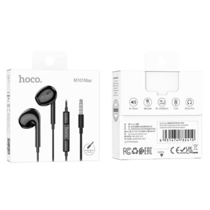 Hoco 3.5 Jack Earphones with Mic M101 Max - Black