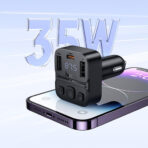 Hoco 35W Car Charger with Wireless FM Transmitter E87