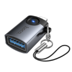 Hoco Lightning Male to USB Female OTG Adapter UA46 - Metal Gray