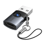 Hoco USB Male to USB-C Female Adapter UA46B - Metal Gray