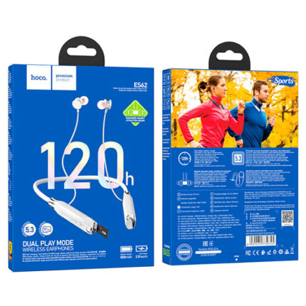 Hoco Wireless Earphones Headset with Mic ES62 - Grey